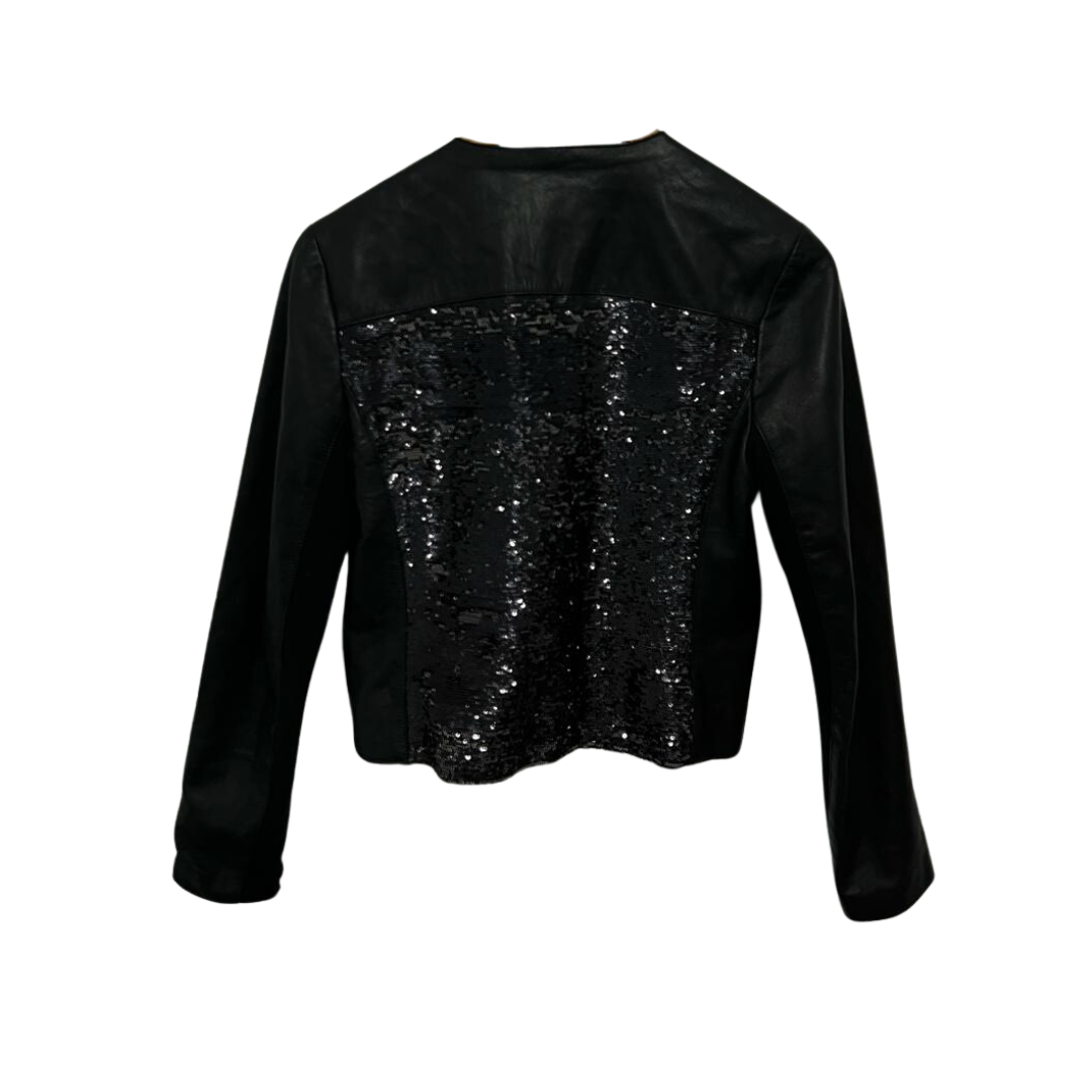 Small (Excellent condition) "Leather sequin sweater"